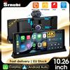 Srnubi DVR per auto 4K ADAS da 10,26 pollici con 360 ° Dash Cam Rotante Wireless con Carplay, Android Auto, Mirror Link, BT, WIFI, AUX, FM per Cruscotto