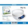 NONE Bilancia Digitale Portatile 5kg/1g 1kg/0.1g, Bilancia Elettronica LED per Pesare Alimenti e Oggetti, Bilancia da Cucina