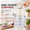 NONE W6317 Tritatutto Elettrico 300W, Capacità 750ml, Robot da Cucina a 4 Lame per Carne e Verdure, Controllo a Pulsante Singolo