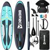 Tavola SUP Gonfiabile 320×80cm, Capacità di Carico 160KG, Tavola da Paddle Pieghevole Antiscivolo e Impermeabile per Adulti, per Due Persone, Sport Acquatici