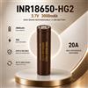DAGENLY LG HG2 18650 3.7V 3000mAh 20A Batteria Li-ion Ricaricabile ad Alta Capacità di Scarica per Trapano, Cacciavite, Avvitatore Elettrico, Smerigliatrice Angolare, Utensili Elettrici Spedizione dalla