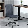 Vinsetto Sedia da Ufficio Ergonomica in Rete Vinsetto, Altezza Regolabile, Base Cromata, Rotazione a 360° ° Grigio Scuro