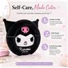 SANRIO Carino Cerchietto per Capelli Kuromi in Morbido Peluche, Fascia per il Viso Nera e Rosa con Design Cartoon per Lavaggio Viso, Cura della Pelle, Spa, Regalo per Donne e Ragazze