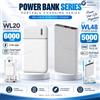 NONE Power Bank Portatile 5000mAh 6000mAh, Caricabatterie Esterno con Uscita 2.1A, Doppio Ingresso Micro USB e Type-C, Opzione 2 Uscite USB, Sottile, Leggero, Compatto, Alimentatore di Emergenza per