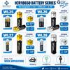 NONE Batteria ricaricabile agli ioni di litio ICR18650 3.7V 1200mAh con polo superiore piatto, cella al litio, confezione da 1 o 2 pezzi per torcia frontale a LED, ventola portatile, microfono per karaoke,