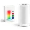 NONE Lampada da tavolo a LED RGB, luce notturna soffusa, alimentazione tramite USB-C, 26 lumen, lampada da comodino, 4 colori variabili, portatile, ideale per la decorazione della camera da letto,