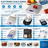 NONE Bilancia da cucina digitale in acciaio inossidabile, bilancia elettronica per alimenti, bilancia di precisione con display a LED, portata 5 kg/1 g, misurazione in diverse unità, bilancia per cucinare