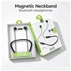 NONE Cuffie Bluetooth 5.0 con Fascia Magnetica per il Collo, Auricolari Wireless Sportivi, Resistenti al Sudore, Stereo, Chiamate HD, Batteria da 110mAh, Auricolari da Appendere al Collo per Corsa e