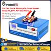 NONE Caricabatterie per auto Podofo 10A, avviatore automatico intelligente con riparazione a impulsi, caricabatterie mantenitore con riparazione a impulsi per batterie al calcio, gel, umide, per auto,