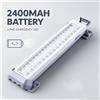 NONE Lampada di Emergenza LED Ricaricabile Portatile 2400mAh 48 LED con Attivazione Automatica, Montabile a Parete, Luce di Backup per Interruzioni di Corrente Domestica, Illuminazione d'Emergenza per