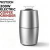 NONE Macinacaffè elettrico da 200 W, macinino multifunzionale in acciaio inossidabile per cereali e spezie, con doppia lama, ideale per macinare caffè in grani, noci e semi, per uso domestico e in cucina,