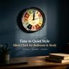 NONE Orologio da Parete al Quarzo Silenzioso Neo-Vintage, Decorativo, Rotondo, con Sveglia da Tavolo per Soggiorno