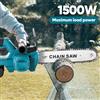 Motosega a Batteria Senza Spazzole da 12 Pollici, 21V 1500W, Sega Elettrica a Motore Brushless in Rame Puro per Potatura Alberi e Lavorazione del Legno
