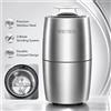 NONE WETECH W6105 Macinacaffè Elettrico 200W con 2 Lame in Acciaio Inox, Mini Macchina Multifunzionale per Macinare Spezie, Noci e Semi, Macinino Portatile per Alimenti Secchi 220-240V