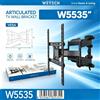 NONE Supporto da Parete per TV a Movimento Completo, Staffa Girevole e Inclinabile per Monitor LCD LED da 32-65 Pollici, Carico Massimo 36Kg, VESA 75-400mm