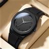 NONE 1 orologio dal design minimalista, cinturino nero unisex, orologio da polso alla moda e di tendenza, ideale per studenti e per l'uso quotidiano, con un design originale.