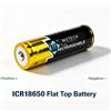 NONE Batteria ricaricabile agli ioni di litio 18650, 3,7 V, 1200 mAh, batteria di ricambio agli ioni di litio con connettore piatto, per lampade frontali, ventilatori e microfoni.