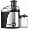 NONE Centrifuga per succhi, estrattore di succo elettrico in acciaio inossidabile da 400 W con bicchiere da 500 ml, controllo a doppia velocità per frutta e verdura, facile da pulire per uso domestico