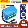 ALalito Batteria agli ioni di litio 18650 da 50000 mAh, 12V, 3S5P, 50Ah, batterie ricaricabili con scheda di protezione BMS + caricabatterie.