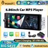 Podofo Autoradio Multimediale 6.86'' MP5 Player Bluetooth FM AM RDS EQ con Carplay Wireless, Android Auto, Mirror Link e Controllo al Volante