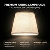 NONE Copertura per lampada con attacco E14 o E27, paralume in lino per lampada da comodino, ideale per creare un'atmosfera rilassante e decorativa in camera da letto.