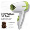 NONE Asciugacapelli Pieghevole da 1200W 100‑240V a Doppio Voltaggio Compatto e Portatile con Anello per Appendere, Velocità Regolabile e Funzione Aria Fredda per Uso Domestico, in Hotel e in Viaggio