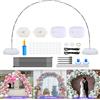 NONE Kit Supporto per Arco di Palloncini 10FT, Struttura Regolabile Resistente con 2 Basi Riempibili d'Acqua - 83 Accessori Inclusi Pompa, Clip, Annodatore - Arco Stabile per Feste e Matrimoni