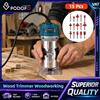 Podofo 800W Rifilatore per Legno, Rifilatore Elettrico per Falegnameria, per Fresatrice per Legno, Mandrino da 1/4 di Pollice, 30000 RPM, per la Realizzazione di Fori e Scanalature, Lavorazione di