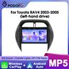 podofo Autoradio stereo Podofo da 9 pollici per Toyota RAV4 2003-2005 (guida a sinistra) con CarPlay wireless, Android Auto, Bluetooth, Mirrorlink e lettore multimediale video
