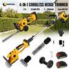 Conentool Tagliasiepi Cordless 21V 4in1 20000Rpm con 2 Batterie da 2000mAh, Lama Lunga e Corta, Spessore Massimo 8mm, Potatore Elettrico per Cespugli, Erba, Rami, Giardino e Cortile