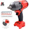 NONE Avvitatore a impulsi senza fili da 18 V, avvitatore elettrico da 1/2", utensile ad alta potenza per la riparazione di auto e per lo smontaggio di pneumatici di camion, compatibile con batterie da 18