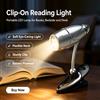 NONE Lampada da lettura portatile con clip, WETECH, 0,5 W, LED, colore nero e argento, compatta, alimentata a batteria LR44, ideale per la camera da letto o la scrivania.