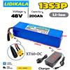 Ddadache Nuova Batteria al Litio 48V 200Ah 2000W 13S3P 48V 18650, Adatta per Monopattini Elettrici 54.6V, con BMS, Caricabatterie 54.6V e Batteria di Backup.