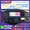 BONROAD Autoradio multimediale con schermo touchscreen, CarPlay wireless, Android Auto, per BMW Serie 3/5/6 E90 E91 E92 E93 M3 E60 E61 E63 E64, sistema Mask CCC CIC, navigazione GPS, Bluetooth