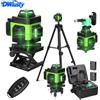 DWiusty Livella Laser 4D a 16 Linee Autolivellante con Linea Verde 360 ° Strumenti Professionali per Costruzioni Orizzontali e Verticali per Misurazioni di Precisione
