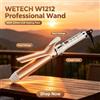 NONE WETECH W1212 Ferro arricciacapelli professionale da salone 32mm 66W con display digitale LCD, arricciacapelli a doppio voltaggio 100-240V, bacchetta arricciacapelli a cilindro largo per capelli