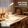NONE Lampada da Scrivania LED Ricaricabile 300 Lumen 6500K Luce Fredda, Lampada da Scrivania LED Ricaricabile con Collo Flessibile, Portapenne e Supporto per Telefono, Ideale per Studenti, Lettura, Lavoro,