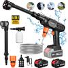 NONE Pistola a Spruzzo Elettrica Senza Spazzole ad Alta Pressione 25 Bar 500W 6IN1 per Pulizia Auto, Giardino, Campeggio, Compatibile con Batterie Makita
