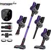 erabros MONSGA di Erabros, aspirapolvere senza fili M100, 55KPA, 450W, aspirapolvere verticale con spazzola anti-groviglio, aspirapolvere portatile per la casa, potente aspirapolvere senza fili per peli di