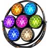 NONE Faro da palco lineare vintage 350W 7LED COB, flash stroboscopico 1-20Hz, DMX512 16/37CH, blinder lineare retrò per DJ, post-concerti, matrimoni, discoteche, feste danzanti, after-party e spettacoli