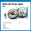NONE Striscia LED RGB da 5 metri, 2835 SMD, 54 LED/m, 12 V CC, 3 W/m, impermeabile IP65, striscia LED flessibile con telecomando, tagliabile, ideale per la decorazione della casa.