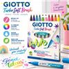NONE GIOTTO Set di Pennarelli a Pennello Turbo Morbidi 10 Colori a Base d'Acqua per Colorare, Lettering, Disegno, Schizzi e Arte Creativa