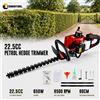 CONENTOOL Tagliasiepi a Benzina 22.5CC 650W 8500RPM a 2 Tempi con Lama Doppia SK5 da 60 cm (23,62 Pollici) Lunga Durata per la Manutenzione di Siepi, Cespugli, Rami, Giardini, Cortili, Frutteti,