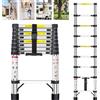 Scala Telescopica in Acciaio Inox 4,4m 3,8m 3,2m 2,6m, Scala Pieghevole con Capacità di Carico di 150kg, Scala di Sicurezza Portatile, Adatta per Ristrutturazioni Domestiche, Scala Pieghevole, Accesso