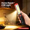 NONE Lampada da lavoro a LED, 3W, IP44, resistente all'acqua, torcia portatile con base magnetica e clip, alimentata da 3 batterie AA, ideale per officine e per riparazioni auto.