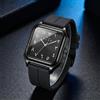 NONE 1 orologio minimalista con quadrante quadrato e cinturino in silicone, elegante, adatto sia a uomo che a donna, alla moda e versatile.