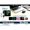 NONE Tappetino per Mouse WETECH 22x18 /30x25 /69x30cm Base in Gomma Antiscivolo Impermeabile Tessuto Lycra per Gioco e Ufficio Modelli Misti