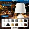 NONE Paralume in tessuto di lino, attacco E14/E27, disponibile in 6 colori, coprilampada sostituibile, diffusore di luce soffusa, ideale per lampade da comodino, lampade da terra, camere da letto,