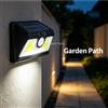 NONE Lampada da parete a LED solare per esterni con sensore di movimento PIR, lampada di sicurezza con accensione e spegnimento automatici dal tramonto all'alba, illuminazione COB per giardino, patio,