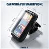 NONE Borsa impermeabile da fissare al manubrio della bicicletta, con supporto per telefono fino a 7 pollici, schermo touchscreen antiriflesso e tasca frontale per riporre oggetti, dotata di foro per le